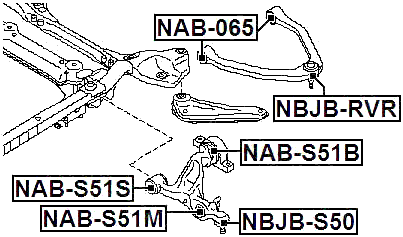 NAB-S51S - BUSHING, FRONT LOWER CONTROL ARM