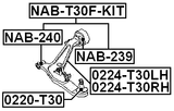 NAB-T30F-KIT - FRONT ARM BUSHING KIT (HYDRO)