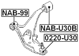 NAB-U30B - REAR BUSHING, FRONT CONTROL ARM