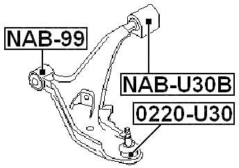 NAB-U30B - REAR BUSHING, FRONT CONTROL ARM