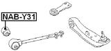 NAB-Y31 - FRONT ARM BUSHING (HYDRO)