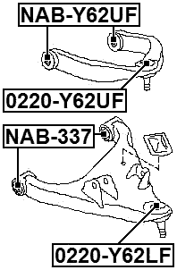 NAB-Y62UF - BUSHING, FRONT UPPER CONTROL ARM