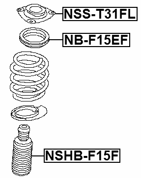 NB-F15EF - FRONT SHOCK ABSORBER BEARING