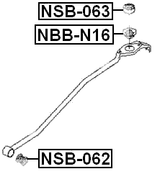 NBB-N16 - BOOT CONTROL ROD 29X22X12.6