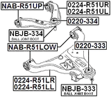 NBJB-333 - LOWER CONTROL ARM BALL JOINT BOOT 42X32X20.5