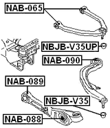 NBJB-V35UP - FRONT UPPER CONTROL ARM BALL JOINT BOOT 33X26.8X15.5