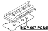 NCP-007-PCS4 - SEAL RING, SPARK PLUG TUBE KIT