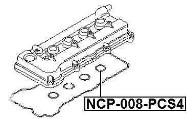 NCP-008-PCS4 - SEAL RING, SPARK PLUG TUBE KIT PCS 4