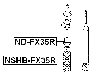 ND-FX35R - REAR SHOCK ABSORBER JOUNCE BUMPER