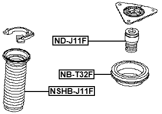 ND-J11F - FRONT SHOCK ABSORBER JOUNCE BUMPER