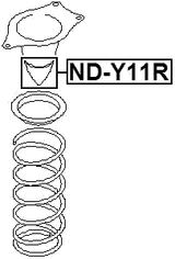 ND-Y11R - REAR SHOCK ABSORBER JOUNCE BUMPER