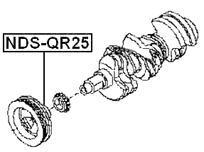 NDS-QR25 - CRANKSHAFT PULLEY QR25DE