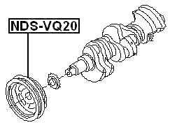 NDS-VQ20 - CRANKSHAFT PULLEY VQ20DE/VQ30DE