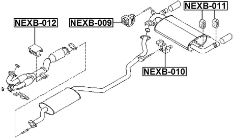 NEXB-009 - EXHAUST PIPE MOUNTING BRACKET