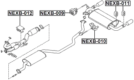 NEXB-010 - EXHAUST PIPE MOUNTING BRACKET
