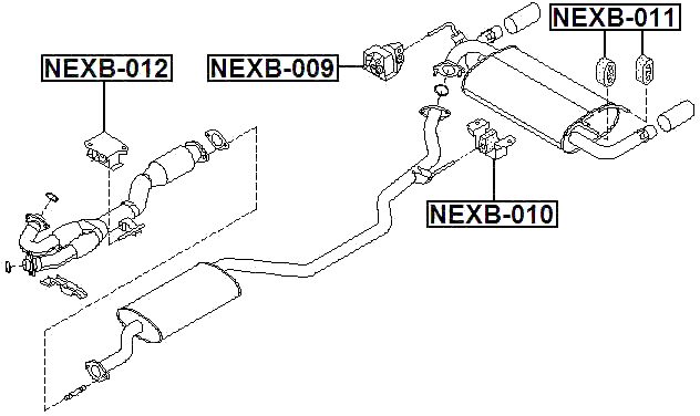 NEXB-012 - EXHAUST PIPE MOUNTING BRACKET