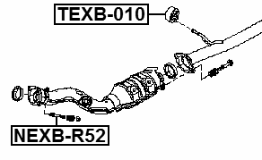 NEXB-R52 - EXHAUST PIPE MOUNTING BRACKET BOLT