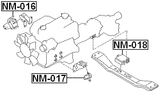 NM-016 - RIGHT ENGINE MOUNT TD27/VG30