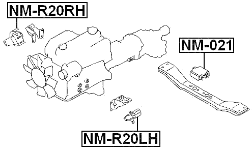 NM-021 - REAR ENGINE MOUNT