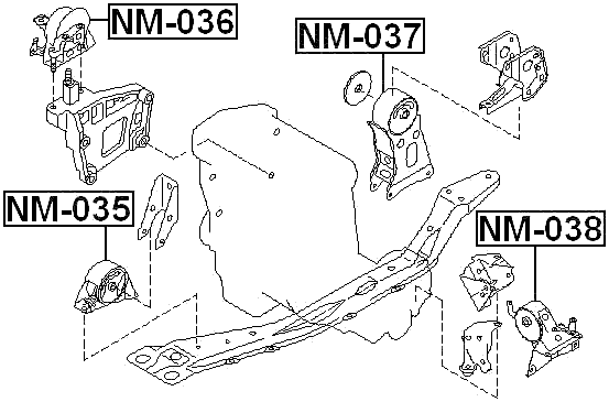 NM-036 - RIGHT ENGINE MOUNT