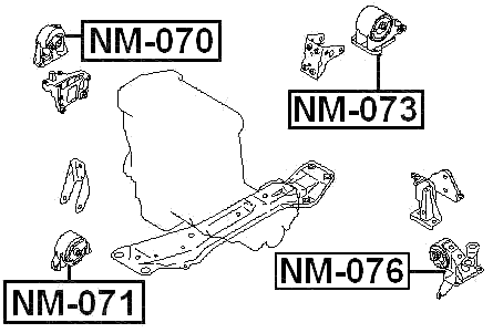 NM-076 - LEFT ENGINE MOUNT