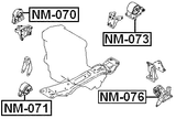 NM-076 - LEFT ENGINE MOUNT