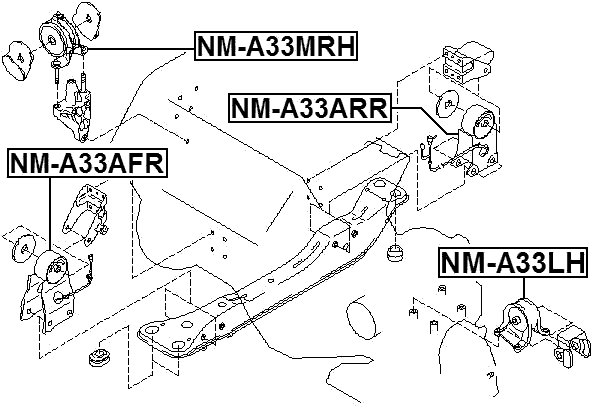 NM-A33AFR - FRONT ENGINE MOUNT (HYDRO) MT