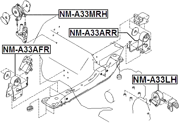 NM-A33MRH - RIGHT ENGINE MOUNT (HYDRO)