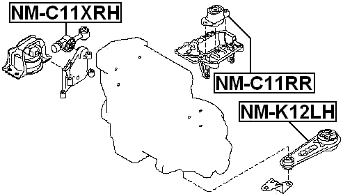 NM-C11XRH - RIGHT ENGINE MOUNT