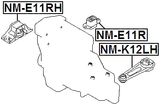 NM-E11RH - RIGHT ENGINE MOUNT