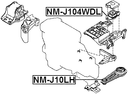 NM-J104WDL - TRANSMISSION MOUNT