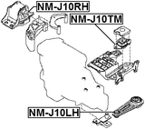 NM-J10RH - RIGHT ENGINE MOUNT (HYDRO)