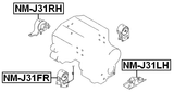 NM-J31FR - FRONT ENGINE MOUNT (HYDRO)