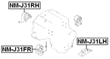 NM-J31RH - RIGHT ENGINE MOUNT (HYDRO)