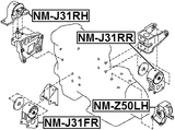 NM-J31RR - REAR ENGINE MOUNT (HYDRO)