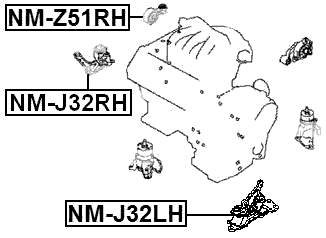 NM-J32RH - RIGHT ENGINE MOUNT (HYDRO)