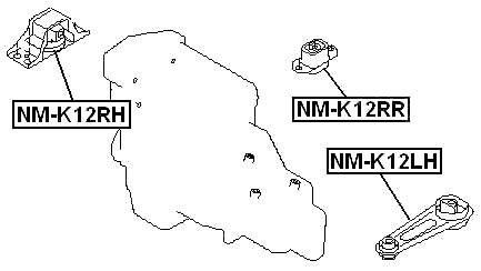 NM-K12RH - RIGHT ENGINE MOUNT (HYDRO)