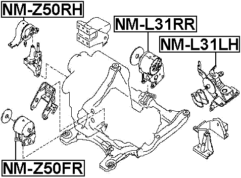 NM-L31LH - LEFT ENGINE MOUNT (HYDRO)
