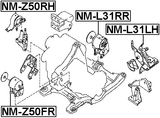 NM-L31LH - LEFT ENGINE MOUNT (HYDRO)