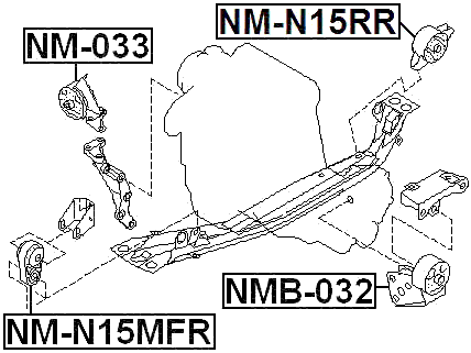 NM-N15RR - REAR ENGINE MOUNT
