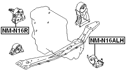 NM-N16ALH - LEFT ENGINE MOUNT AT