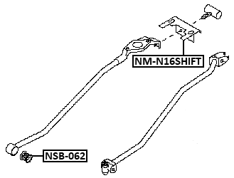 NM-N16SHIFT - BRACKET ASSEMBLY, HOLDER RUBBER