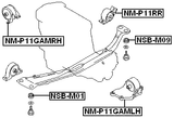 NM-P11GAMLH - LEFT ENGINE MOUNT MT