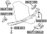 NM-P11SRALH - LEFT ENGINE MOUNT AT