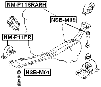 NM-P11SRARH - RIGHT ENGINE MOUNT (HYDRO) AT/CVT