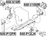 NM-P12LH - LEFT ENGINE MOUNT (HYDRO)