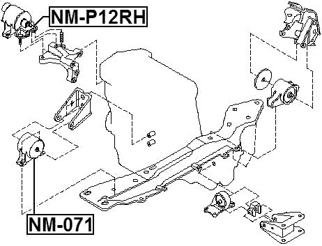 NM-P12RH - RIGHT ENGINE MOUNT (HYDRO)