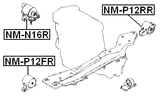 NM-P12RR - REAR ENGINE MOUNT