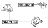 NM-R51R - REAR ENGINE MOUNT