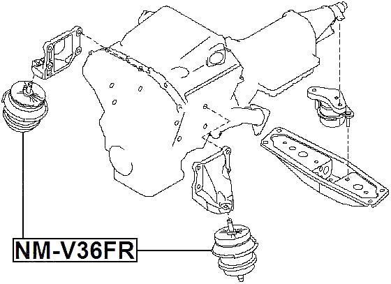 NM-V36FR - FRONT ENGINE MOUNT (HYDRO)